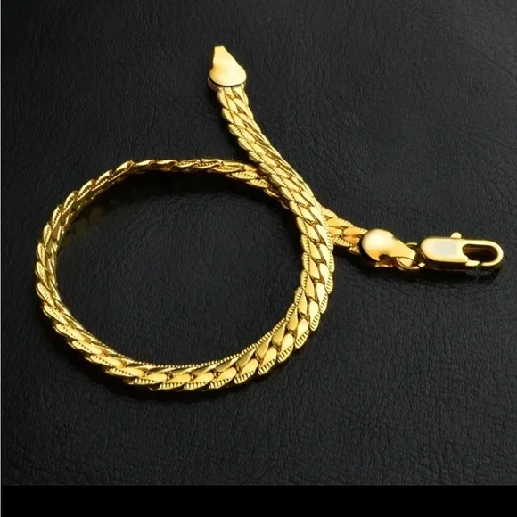 New 18K Gold Plated Snake Bracelet - Picture 4 of 7